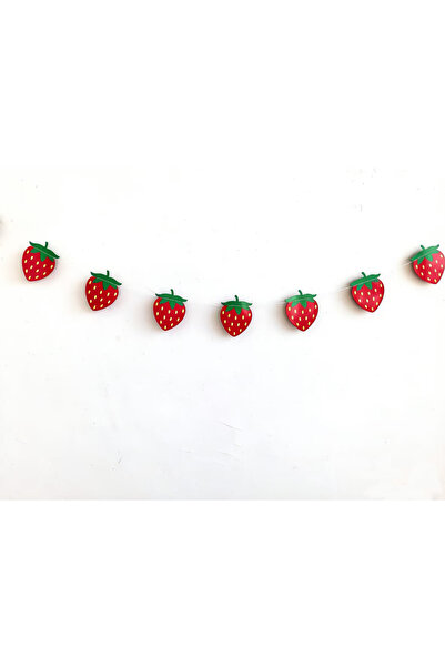 Choice1 Red 2.5M（15PCS）Red/Pink Strawberry Banners Berry First Birthday Showe...