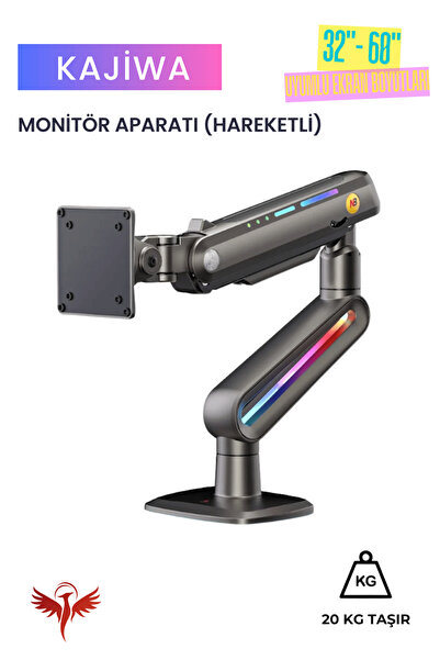 KAJİWA حامل شاشة NB F6 RGB GAMER مع ممتص صدمات لشاشات 32-60 بوصة