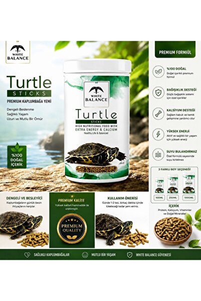 White Balance Turtle Sticks Premium Kaplumbağa Yemi 250 Ml