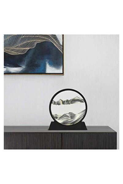 Store7 Flowing Sand Art Painting Circular Moving Sand Picture in 3D Glass Frame