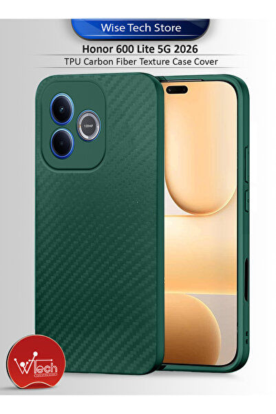 Wtech Honor 600 Lite 5G 2026 TPU Carbon Fiber Texture Case Cover