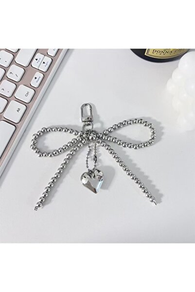 Choice Sliver Color ZAKOL Delicate Beaded Key Chain White Pearl Bow Keychain ...