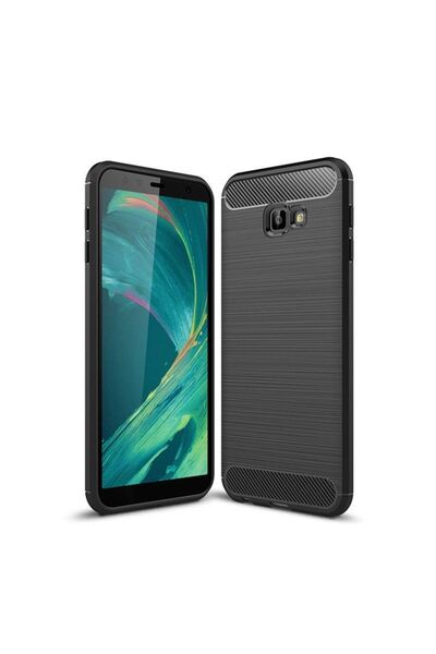 OEM Θήκη Σιλικόνης Carbon TPU Fiber Brushed Samsung Galaxy J4 Plus 2018 Μαύρο