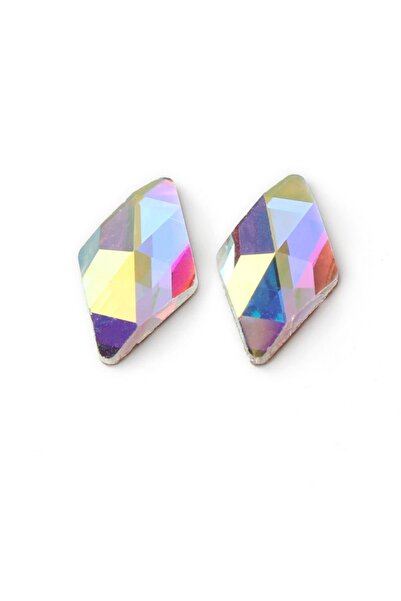 Choice8 AB 100pcs wholesale rhombus diamond 6*10mm Flat Back Nail Rhinestone ...