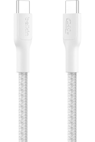 Belkin Eco Örgülü USB-C - USB-C Kablosu, 1 m, 240 W, Yumuşak, Esnek Hızlı Şar...