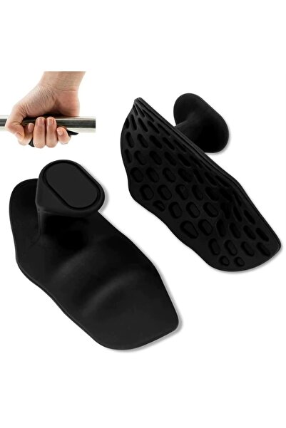Choice1 black 2pcs Workout Gym Gloves Silicone Palm Grips Pull Up Grips for M...