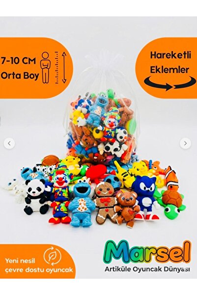 Marsel oyuncak Mini Organik Oyuncaklar – Kendin Seç 15 Adet Bebek 3D Hayvan F...