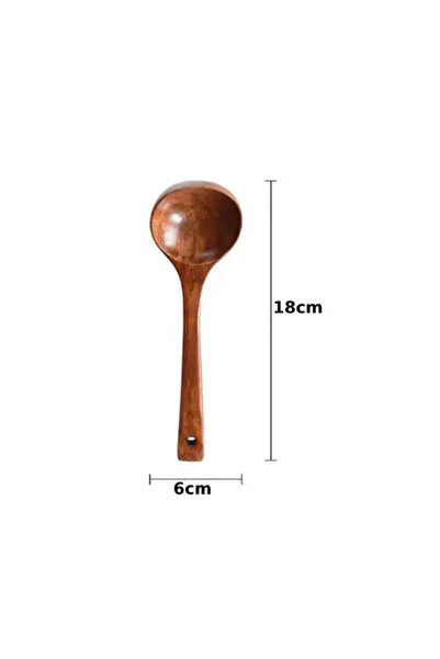 Choice 1pcs 6x18cm Wooden Kitchenware Wooden Serving Spoon Ladle Large Natura...