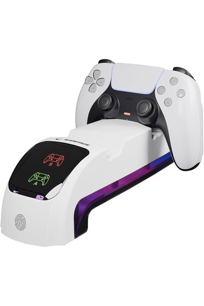 AyrStore RP-PS5 S RGB Işıklı PlayStation 5 Slim Uyumlu Hızlı Şarj İstasyonu - Oyun Kolu Şar