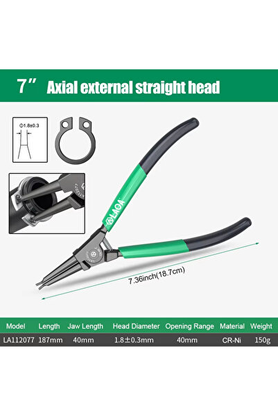 Choice LA112077 LAOA 1pc Circlip Pliers Shaft Clamping Ring Retaining Pliers ...