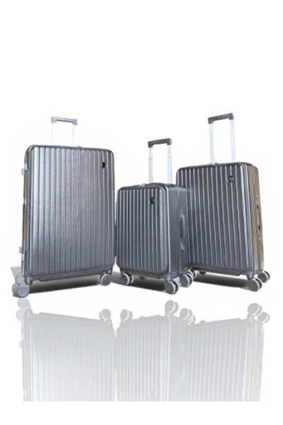 Akyat Travel luggage set 3 pieces front opening and special features - black