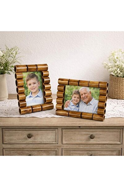 sanalbayim Ahşap Bambu Fotoğraf Çerçevesi 10x15
