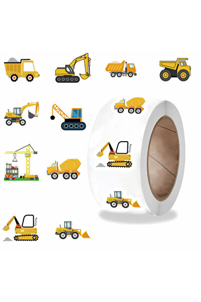 Choice 500PCS 500PCS Engineering Vehicle Roll Stickers Notebook Cartoon Gift ...