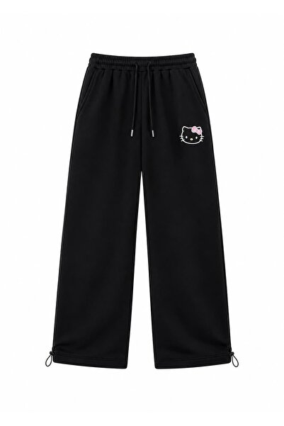 zaee Hello Kitty Nakışlı Ayarlanabilir Paça Baggy Eşofman Altı