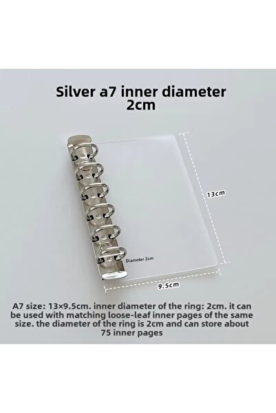 Choice3 A7sliver 2cm M5 A7 Loose Leaf Side Insert Board Pad Secondary Ring DI...