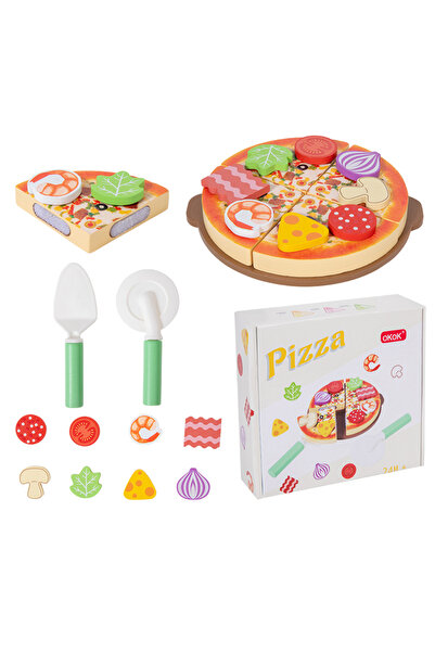 Choice1 M Wooden Simulated Cutting Pizza Pretend Play Toy Educational Kitchen...