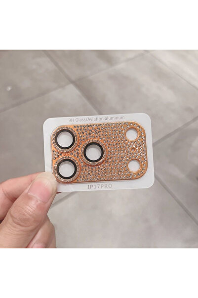 Choice10 iPhone17promax Orange Luxury handmade sticker rhinestone suitable Zi...