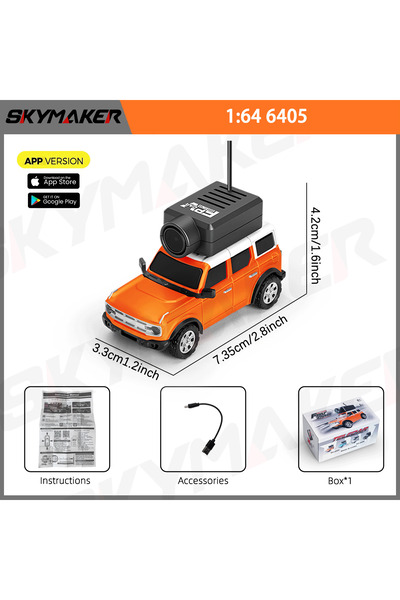 Choice8 سيارة تحكم عن بعد صغيرة Wltoys 6405-OG-OB مع كاميرا FPV وتحكم عبر الت...