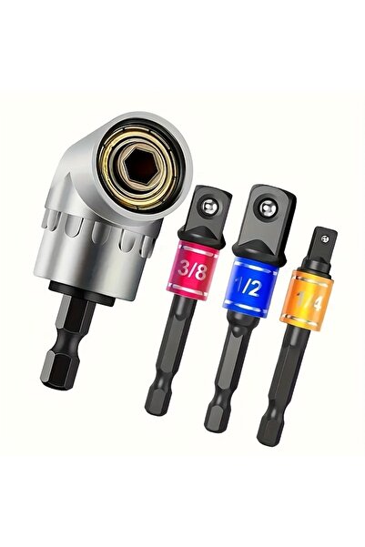 Choice 4pcs 4-Piece Impact Grade Power Tool Set with Sleeve Adapter and Exten...