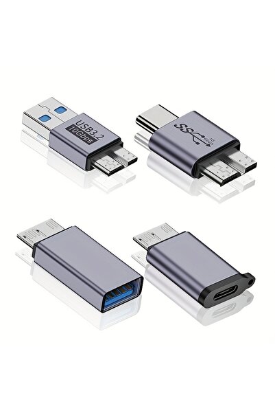 Choice 4 قطع أخرى من محولات USB C 3.0 من النوع B الذكر إلى النوع C الأنثى، مو...