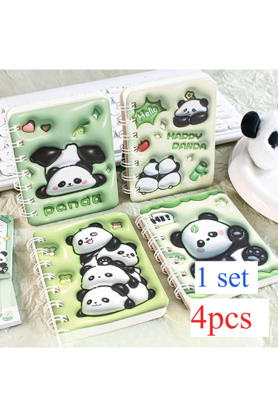 Choice7 A7 panda A 4pcs/lot Panda Capybara Notebook Cute Portable Note Book D...