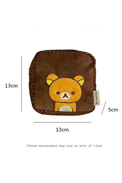 Choice Bandai storage bag Rilakkuma Kawaii Relaxed Bear Cosmetic Bag Female N...