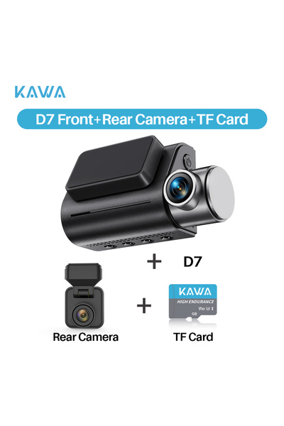 Choice كاميرا سيارة أمامية وخلفية KAWA D7 بدقة 4K، مسجل فيديو 4K مع واي فاي 6...