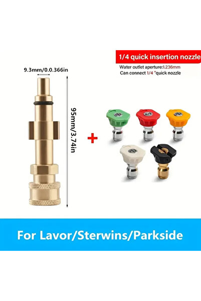Choice1 Brown 1/4" Quick Connect High Pressure Washer Adapter - Compatible wi...