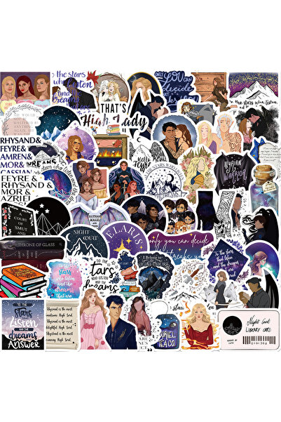 Choice 60pcs 60pcs Cartoon Acotar Merchandise Simple Sticker Guitar Skateboar...