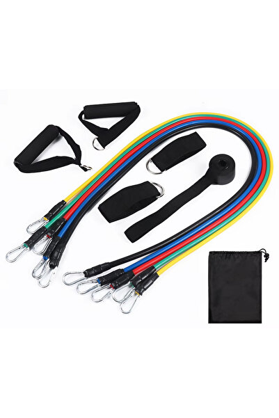 Choice Large hook 11pcs TPE Resistance Band Set Fitness Band Pull Rope Elasti...