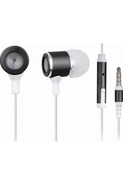 Gembird mhs-ep-001 căști stereo metalice cu microfon și control volum negru-alb