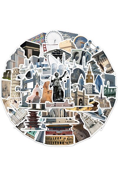 Choice 65PCS World Famous Architecture Tourism Graffiti Stickers For Laptop L...