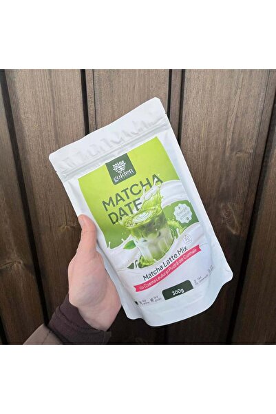 Golden Flavours Matcha Date Latte cu Coama Leului și Pudră de Curmale, Energi...