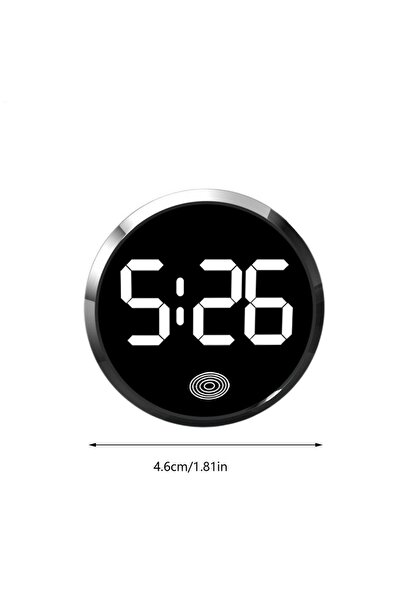 Choice3 ساعة LED بيضاء أنيقة للسيارة تعمل باللمس مع شاشة LED مضيئة للثلاجة وا...