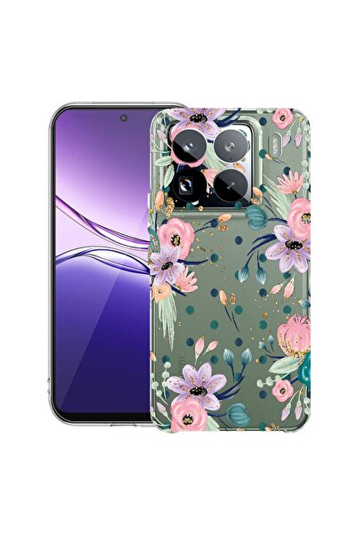 bestcase ¬Æ Clear Slim Silicone Case Compatible with Xiaomi 15, Flowers Colle...