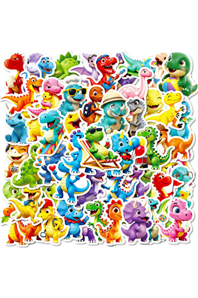 Choice A-56PCS 56/112PCS Cartoon 3D Dinosaur Graffiti Stickers Cute Dinosaur ...