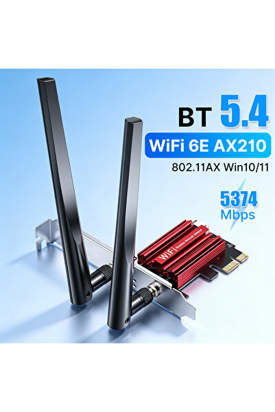Choice محول واي فاي 6E AX210 مع تقنية البلوتوث 5.4، بطاقة شبكة لاسلكية PCIE ب...