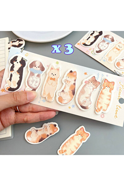 Choice1 3pcs Cute Animal Index Tabs Stickers for Books 120 Sheets Page Marker...
