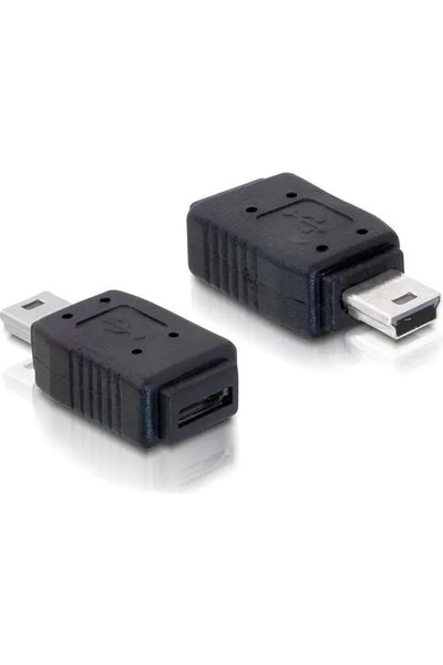DELOCK Adapter USB MicroUSB - MiniUSB Black (65155)