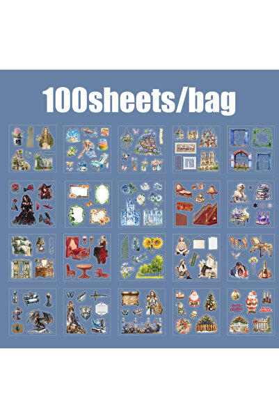 Choice S26694-1 ماركة Mr Paper، 100 قطعة/كيس، ملصقات سلسلة إبداع العالم، صندو...