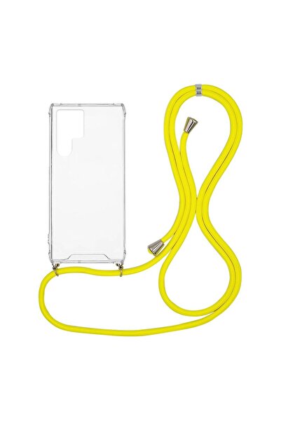 Sonique Θήκη Σιλικόνης με Κορδόνι Armor Clear Samsung Galaxy S22 Ultra Κίτρινο