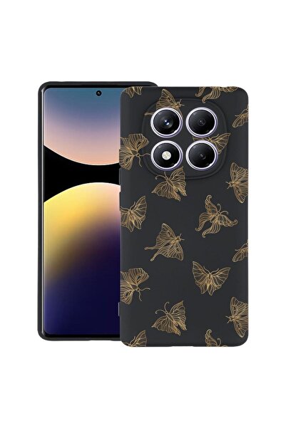 bestcase Husă pentru Xiaomi Redmi Note 15 Pro 5G cu Design Fluture Auriu, TPU...