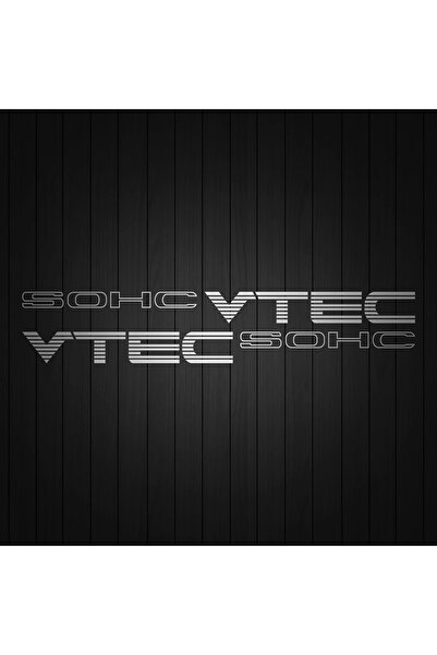 Choice ملصقات سيارة من الفينيل باللون الفضي غير اللامع، زوج واحد، SOHC VTEC، ...