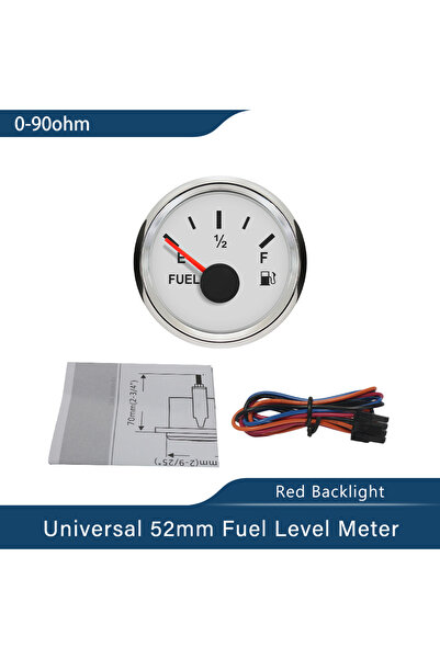 choice2 0-90ohm WS Waterproof And Dustproof Universal 52mm Fuel Level Gauge M...