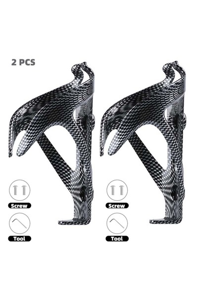 choice2 2Black Ultralight Carbon Pattern Bike Bottle Cage High Elastic Road B...