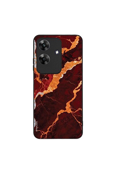 Sonique Θήκη Marble Series για Realme Note 60 4G Κόκκινο