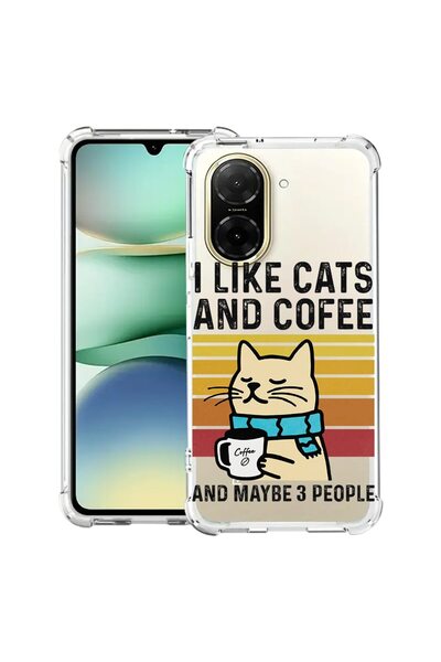 bestcase Αντικραδασμική Θήκη για Xiaomi Redmi A5, Γάτες και Καφές, 2030996 AS...
