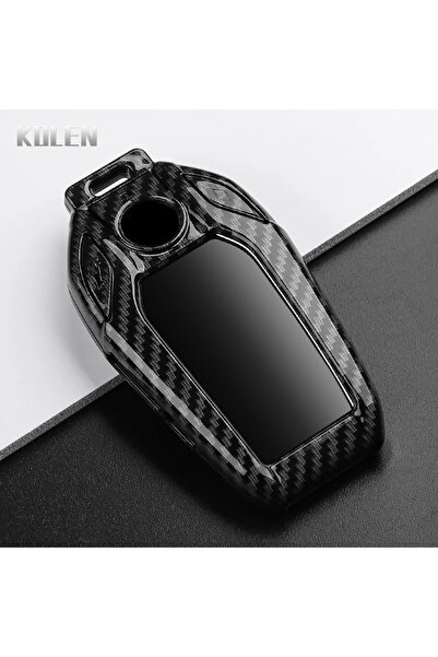 Choice5 Carbon ABS Carbon Fiber Car LED Display Key Case Cover For BMW G30 G1...