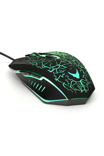 Varr MOUSE GAMING MOUSE GAMING 800-1200-1600-2400 6D DPI LED NEGRU [45660] TE
