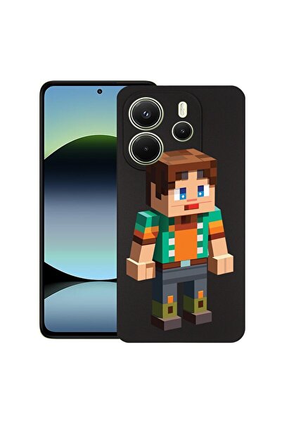 bestcase Калъф за Xiaomi Redmi Note 14, с герой от Minecraft, тънък силиконов...